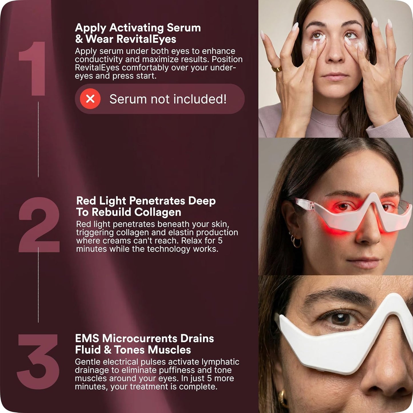 GlowlyLens Redlight + Microcurrent Glasses